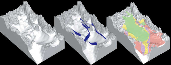 物理探査・地質調査結果をインプットとし、コンピュータビジュアライゼーションをベースとした「地盤の3Dモデリング技術」をご紹介いたします。