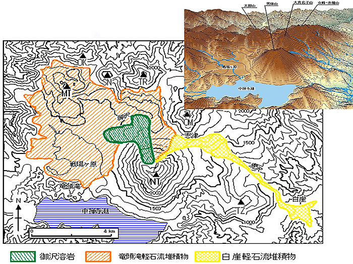 地質踏査による火砕流分布図