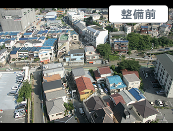 神戸市道の交差点改良事例整備前