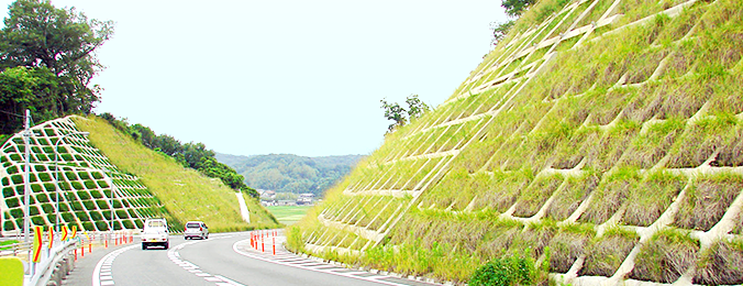 阪神コンサルタンツの道路設計と防災イメージ
